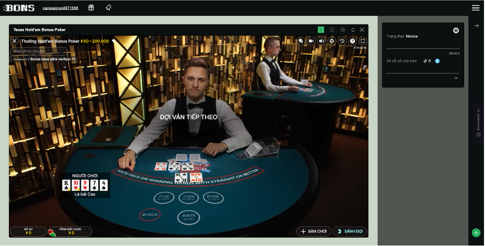 Trải nghiệm Poker đầy cuốn hút tại Bons Casino
